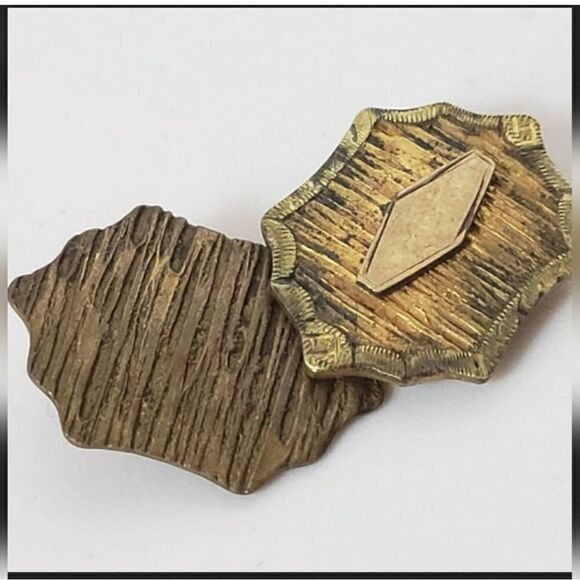 VINTAGE R&F RILEY AND FRENCH Gold Plated Art Deco 1900s Cuff Links - Picture 5 of 5